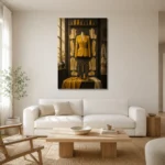 Premium Wall Art Dikey Html Edition – NM3-YLW-CA-V-005 styled in a refined neutral interior