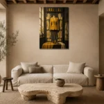 Premium Wall Art Dikey Html Edition – NM3-YLW-CA-V-005 presented in a sophisticated home setting