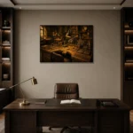 Premium Wall Art Yatay Html Edition – NM3-YLW-GW-H-001 displayed in a contemporary gallery-inspired room