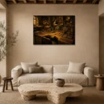 Premium Wall Art Yatay Html Edition – NM3-YLW-GW-H-001 presented in a sophisticated home setting