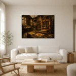 Premium Wall Art Yatay Html Edition – NM3-YLW-GW-H-002 styled in a refined neutral interior
