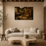 Premium Wall Art Yatay Html Edition – NM3-YLW-GW-H-002 presented in a sophisticated home setting