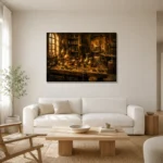 Premium Wall Art Yatay Html Edition – NM3-YLW-GW-H-003 styled in a refined neutral interior