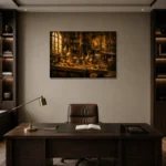 Premium Wall Art Yatay Html Edition – NM3-YLW-GW-H-003 displayed in a contemporary gallery-inspired room