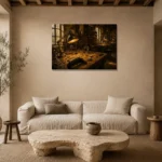 Premium Wall Art Yatay Html Edition – NM3-YLW-GW-H-004 presented in a sophisticated home setting