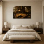 Premium Wall Art Yatay Html Edition – NM3-YLW-GW-H-004 showcased in an elegant minimalist interior