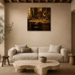Premium Wall Art Kare Html Edition – NM3-YLW-GW-S-001 presented in a sophisticated home setting