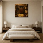 Premium Wall Art Kare Html Edition – NM3-YLW-GW-S-002 showcased in an elegant minimalist interior