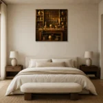 Premium Wall Art Kare Html Edition – NM3-YLW-GW-S-003 showcased in an elegant minimalist interior