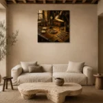 Premium Wall Art Kare Html Edition – NM3-YLW-GW-S-004 presented in a sophisticated home setting