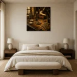 Premium Wall Art Kare Html Edition – NM3-YLW-GW-S-004 showcased in an elegant minimalist interior