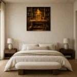 Premium Wall Art Kare Html Edition – NM3-YLW-GW-S-005 showcased in an elegant minimalist interior