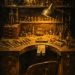 Workshop Sentinel Jeweler's Bench Yellow Home Office Wall Art