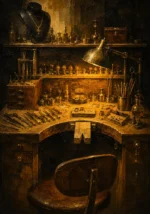 Workshop Sentinel Jeweler's Bench Yellow Home Office Wall Art