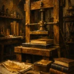 Workshop Threshold Bookbinder's Press Yellow Study Wall Art