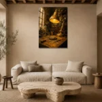 Premium Wall Art Dikey Html Edition – NM3-YLW-GW-V-004 presented in a sophisticated home setting
