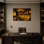 Premium Wall Art Yatay Html Edition – NM3-YLW-LC-H-001 displayed in a contemporary gallery-inspired room