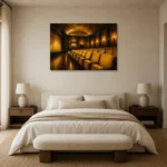 Premium Wall Art Yatay Html Edition – NM3-YLW-LC-H-001 showcased in an elegant minimalist interior