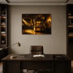 Premium Wall Art Yatay Html Edition – NM3-YLW-LC-H-002 displayed in a contemporary gallery-inspired room