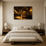 Premium Wall Art Yatay Html Edition – NM3-YLW-LC-H-002 showcased in an elegant minimalist interior
