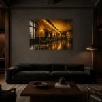 Premium Wall Art Yatay Html Edition – NM3-YLW-LC-H-003 shown in a warm modern interior