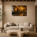Premium Wall Art Yatay Html Edition – NM3-YLW-LC-H-003 presented in a sophisticated home setting