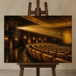 Premium Wall Art Yatay Html Edition – NM3-YLW-LC-H-004 displayed on a studio easel