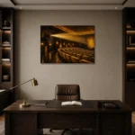 Premium Wall Art Yatay Html Edition – NM3-YLW-LC-H-004 displayed in a contemporary gallery-inspired room