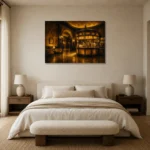 Premium Wall Art Yatay Html Edition – NM3-YLW-LC-H-005 showcased in an elegant minimalist interior