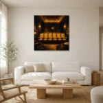 Premium Wall Art Kare Html Edition – NM3-YLW-LC-S-001 styled in a refined neutral interior