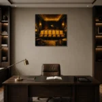 Premium Wall Art Kare Html Edition – NM3-YLW-LC-S-001 displayed in a contemporary gallery-inspired room