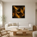 Premium Wall Art Kare Html Edition – NM3-YLW-LC-S-002 styled in a refined neutral interior