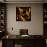 Premium Wall Art Kare Html Edition – NM3-YLW-LC-S-002 displayed in a contemporary gallery-inspired room