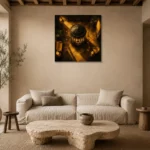 Premium Wall Art Kare Html Edition – NM3-YLW-LC-S-002 presented in a sophisticated home setting