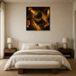 Premium Wall Art Kare Html Edition – NM3-YLW-LC-S-002 showcased in an elegant minimalist interior