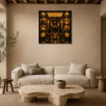 Premium Wall Art Kare Html Edition – NM3-YLW-LC-S-003 presented in a sophisticated home setting