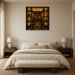 Premium Wall Art Kare Html Edition – NM3-YLW-LC-S-003 showcased in an elegant minimalist interior
