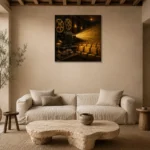 Premium Wall Art Kare Html Edition – NM3-YLW-LC-S-004 presented in a sophisticated home setting