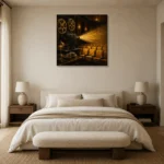 Premium Wall Art Kare Html Edition – NM3-YLW-LC-S-004 showcased in an elegant minimalist interior