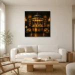 Premium Wall Art Kare Html Edition – NM3-YLW-LC-S-005 styled in a refined neutral interior