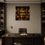 Premium Wall Art Kare Html Edition – NM3-YLW-LC-S-005 displayed in a contemporary gallery-inspired room