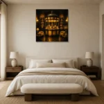 Premium Wall Art Kare Html Edition – NM3-YLW-LC-S-005 showcased in an elegant minimalist interior