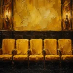 Cinema Sentinel Row Of Yellow Cinema Seats Yellow Home Theater Wall Art