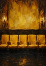 Cinema Sentinel Row Of Yellow Cinema Seats Yellow Home Theater Wall Art