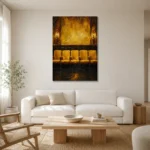 Premium Wall Art Dikey Html Edition – NM3-YLW-LC-V-001 styled in a refined neutral interior