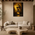 Premium Wall Art Dikey Html Edition – NM3-YLW-LC-V-002 presented in a sophisticated home setting