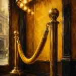 Cinema Reliquary Velvet Rope Yellow Living Room Wall Art