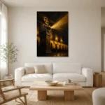 Premium Wall Art Dikey Html Edition – NM3-YLW-LC-V-004 styled in a refined neutral interior