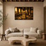 Premium Wall Art Yatay Html Edition – NM3-YLW-SO-H-002 presented in a sophisticated home setting