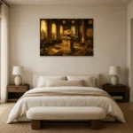 Premium Wall Art Yatay Html Edition – NM3-YLW-SO-H-002 showcased in an elegant minimalist interior